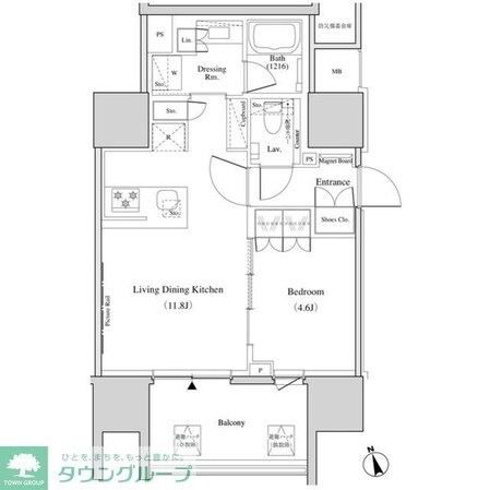 ザ・パークハビオ北千住の物件間取画像